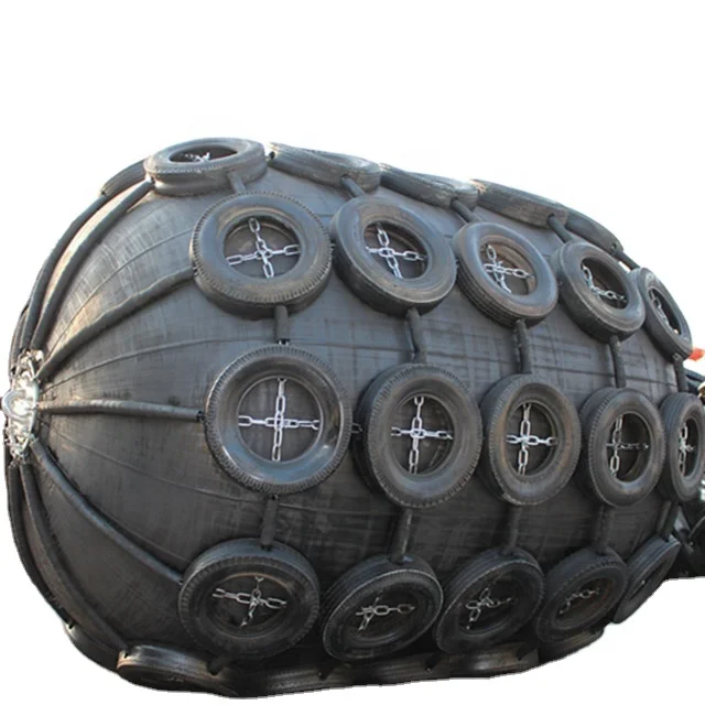 Shandong Qingdao D2.0m x L3.5m yokohama type rubber pneumatic marine fender