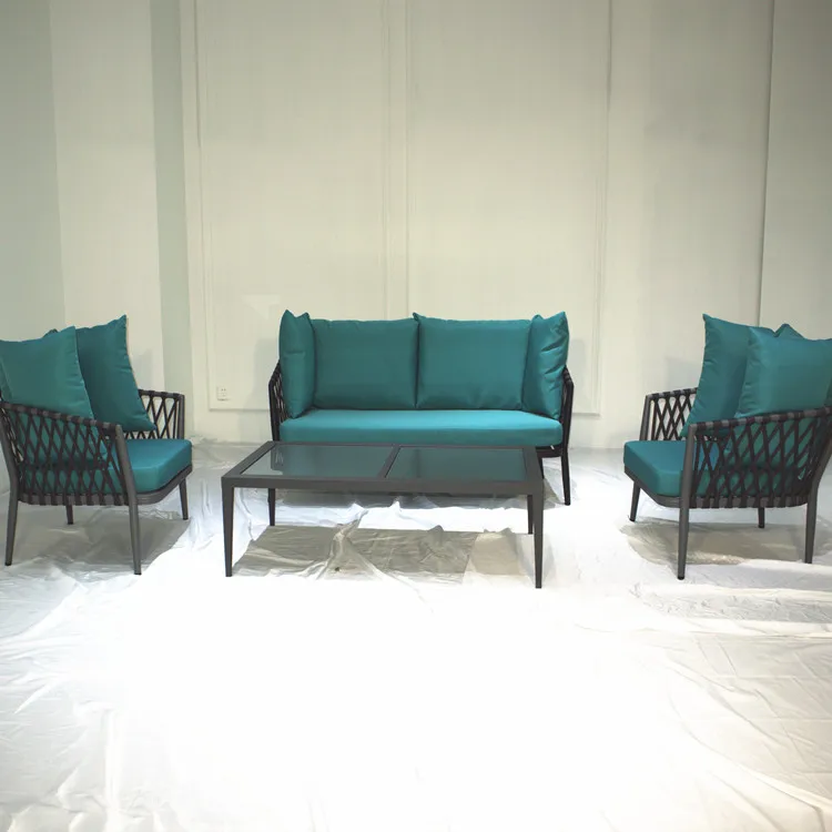 best seller  house furniture plastic wicker sofa set rattan patio living room modern furniture