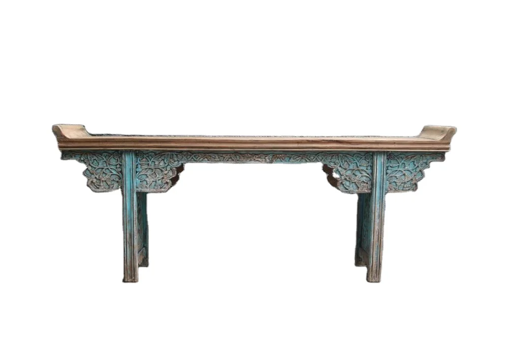 popular selling  shabby chic solid wood alter table antique hand carved  table