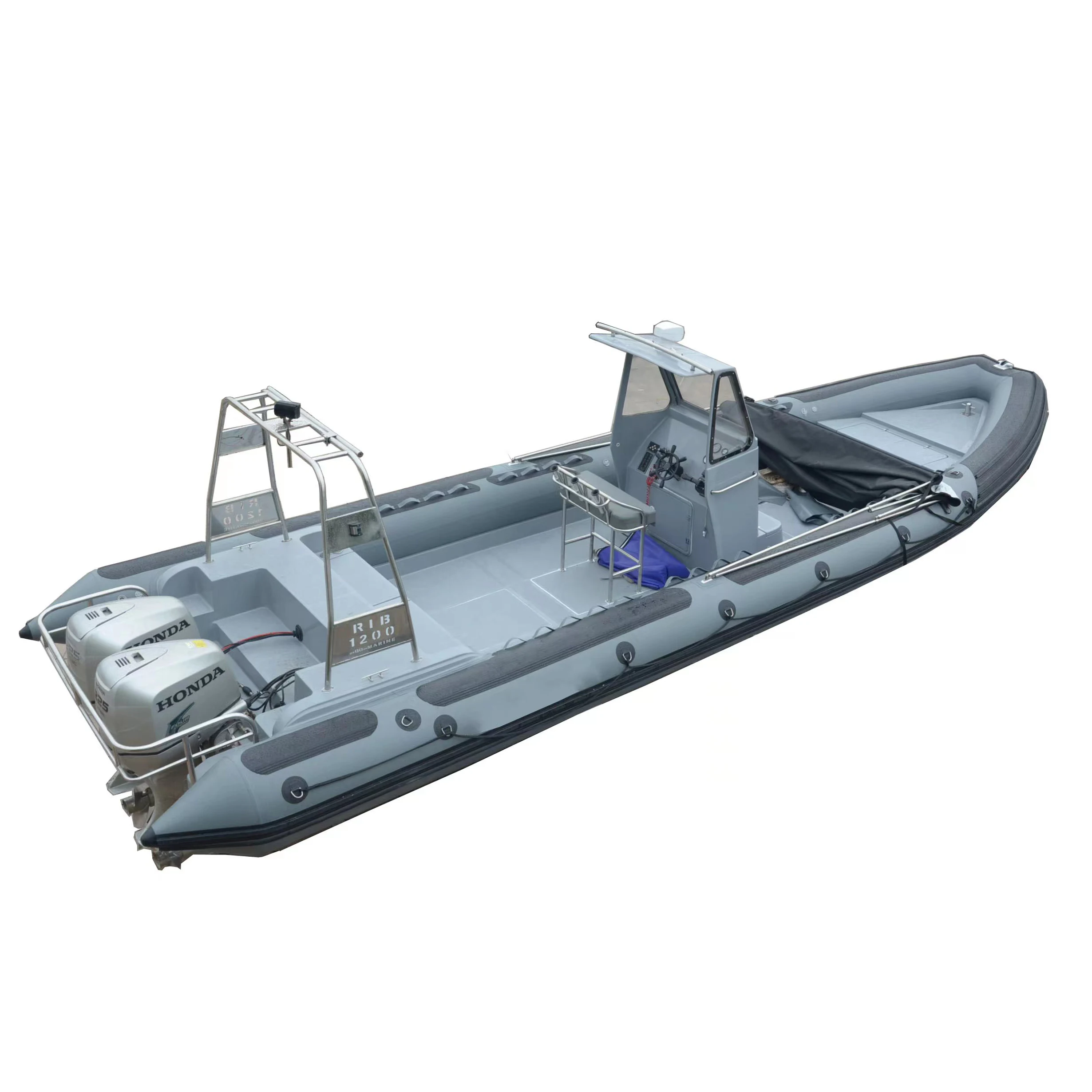 China Aluminum Patrol Luxury Centre Console Rigid Cabin Fiberglass Hull Sport Rib Hypalon Inflatable Patrol Boat