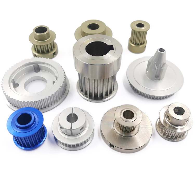 OEM timing pulleys anodize surface treatment red blue color customized aluminum timing pulley