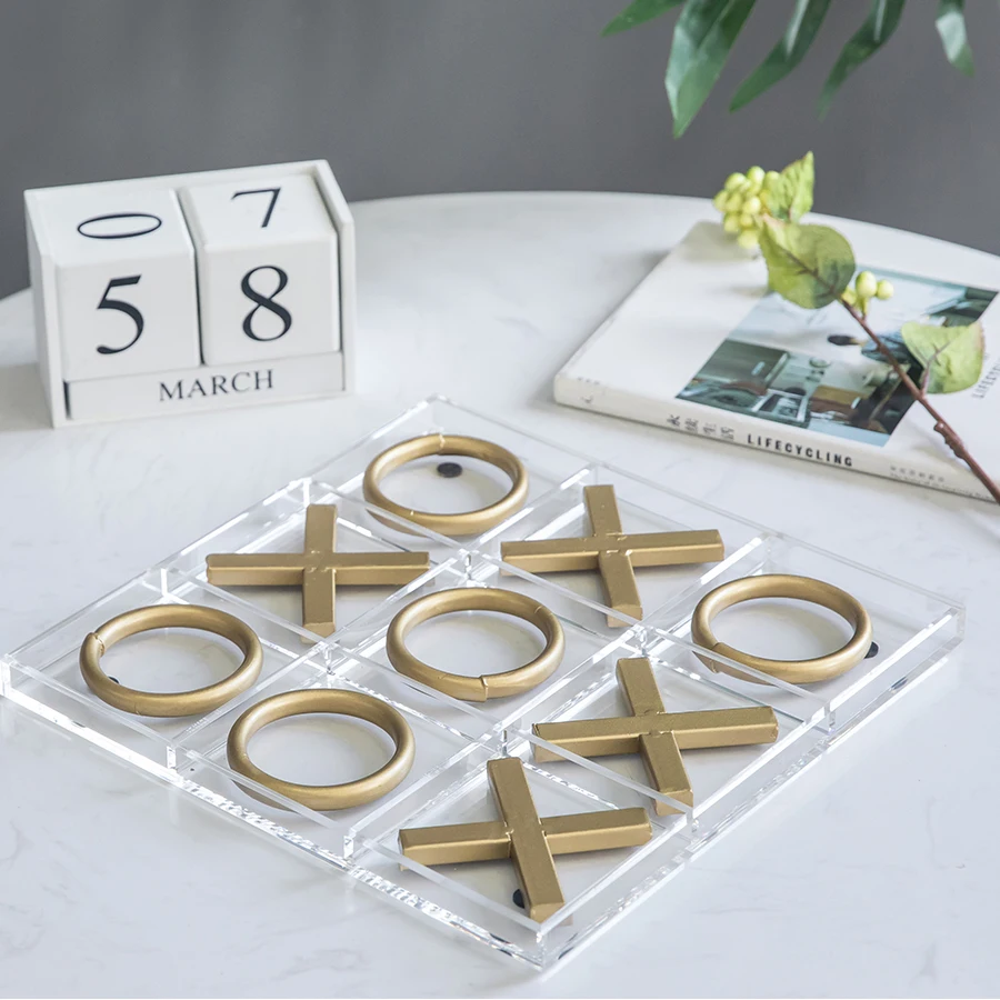 Mayco 3D Acrylic XO Decoration Accessories Noughts and Crosses Game Tic Tac Toe