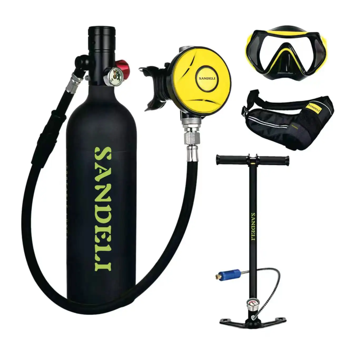 Portable small diving cylinder equipment 0.5L high pressure oxygen tank portable mini oxygen tank