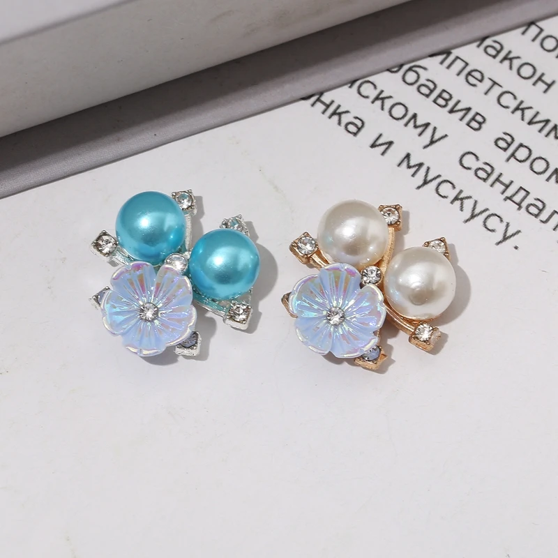 Alloy material pearl shoes clothing accessories, cheap jewelry accessories wholesale