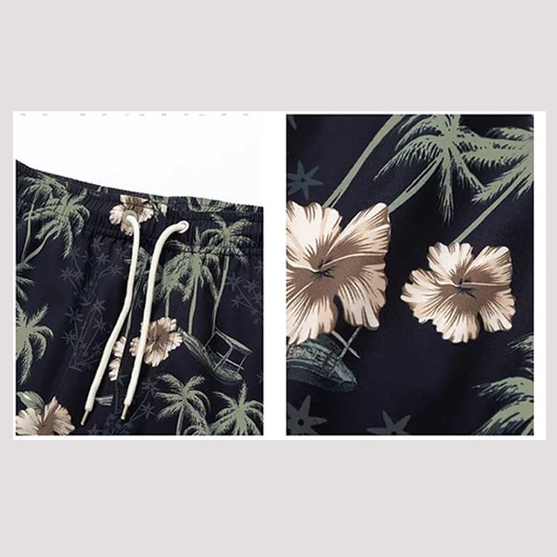 Custom Mens Swimwear Beachwear Drawstring Shorts Sublimation Board Beach Shorts Swimsuit Printed Floral Sexy Swim Trunks For Men