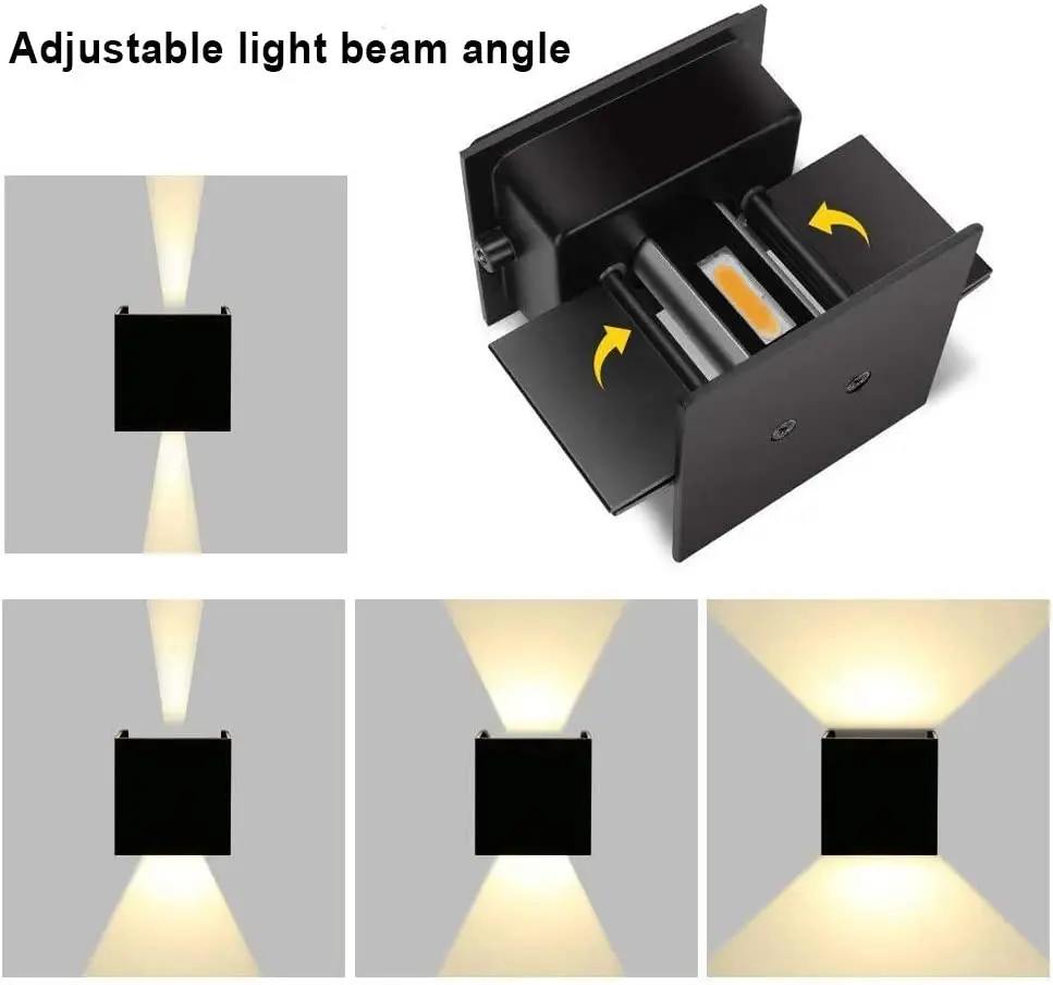 Modern Wall Lamp LED Outdoor Waterproof Lighting Fixture 10W 4000K