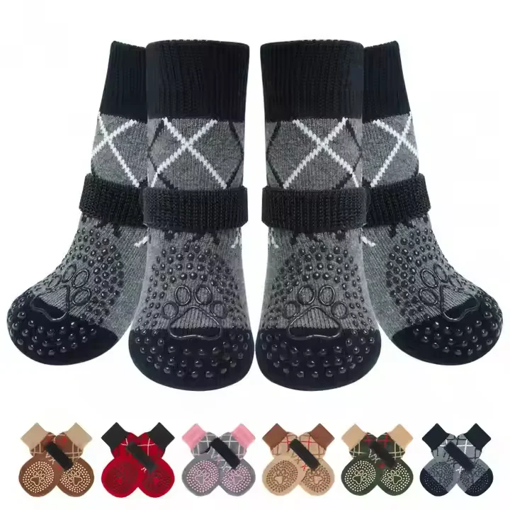 Wholesale pet Supplies Cat And Dog Socks Outdoor Non-Slip Waterproof Pet Socks Dog Shoes For In House