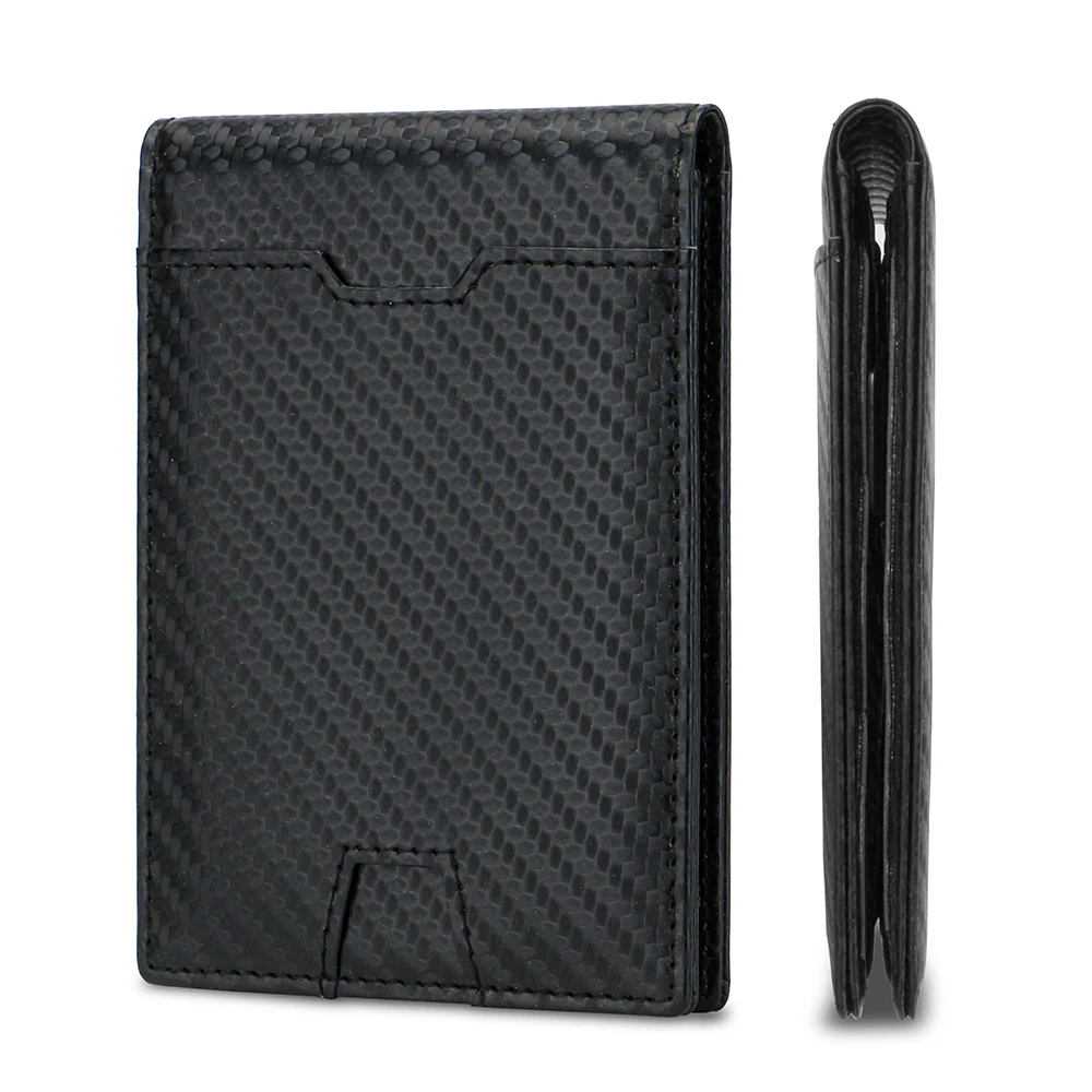 Slim Front Pocket Wallet Money Clip Wallet RFID Blocking Men Wallet