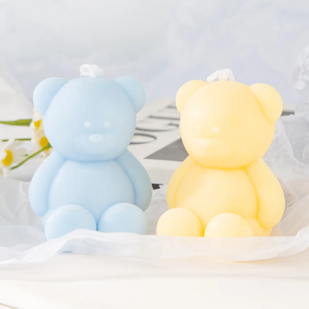 Handmade Aesthetic Soy Wax Aroma Decorative Animal Shaped Aromatherapy Candles Mini Bear Creative Scented Candles