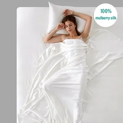 custom 6A silk flat sheet queen size real silk fitted bed sheet luxury 100% pure mulberry silk sheets set