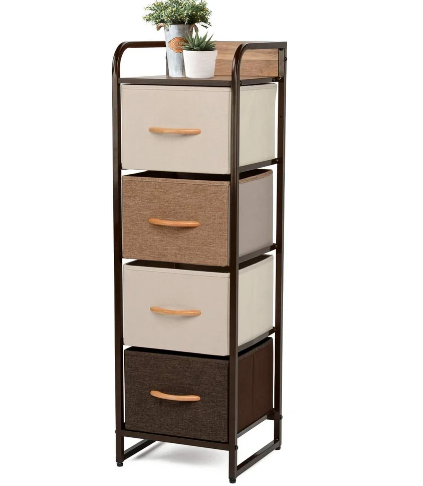 4-ящичные полки для шкафов прочная стальная рама мраморный деревянный верх широкий ящик комод Органайзер для хранения одежды одеяла