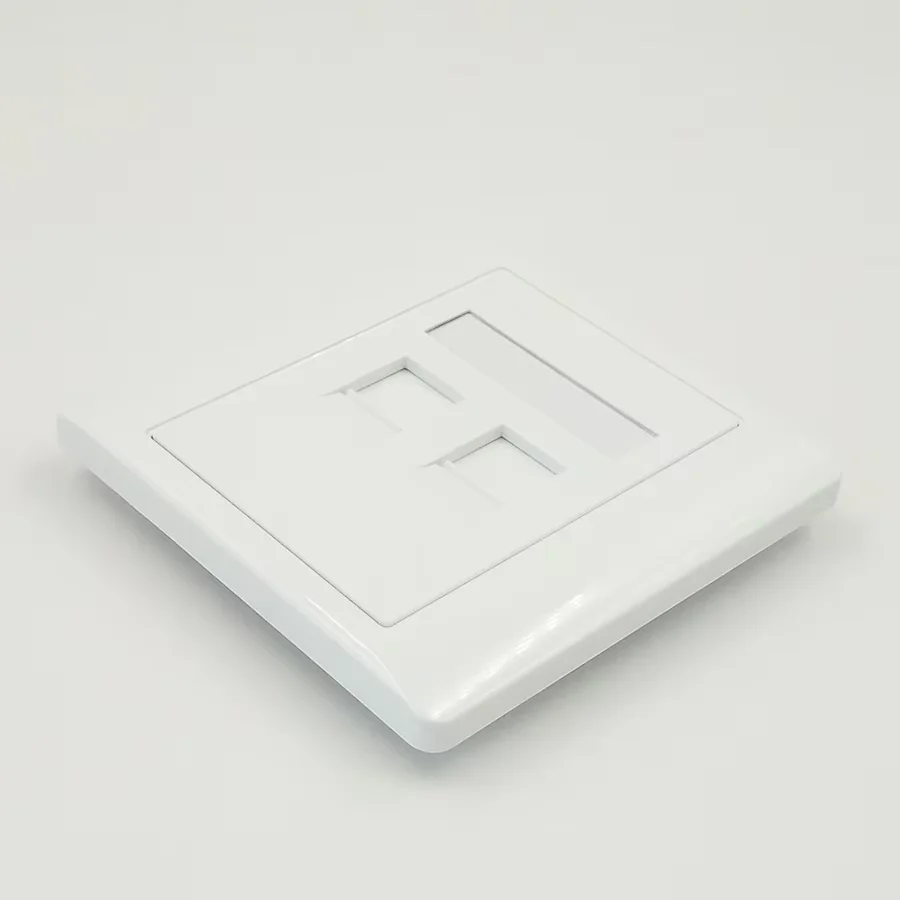 Dual Rj45 Ports Keystone Jack Cat5e/Cat6 Compatible Faceplate Wall Mount Connector and Clipsal Socket for Optimal Connectivity