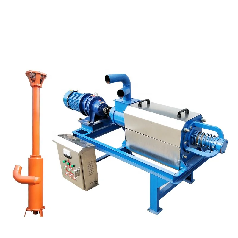 Spiral animal waste dehydrator farm livestock waste solid-liquid separator stainless material manufacturer