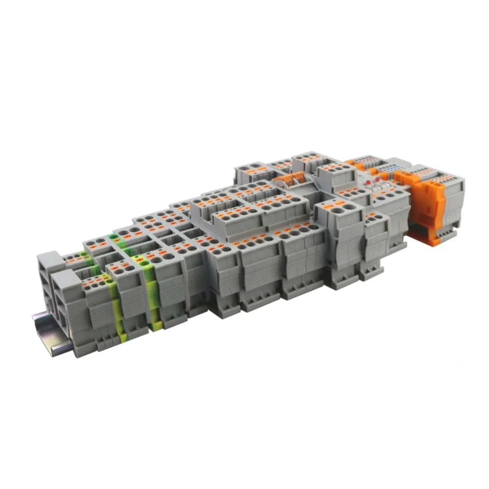 Conveniently Mounted Panel Mounted Push-in Din Rail Electric Terminal Block PT1.5 500V 17.5A