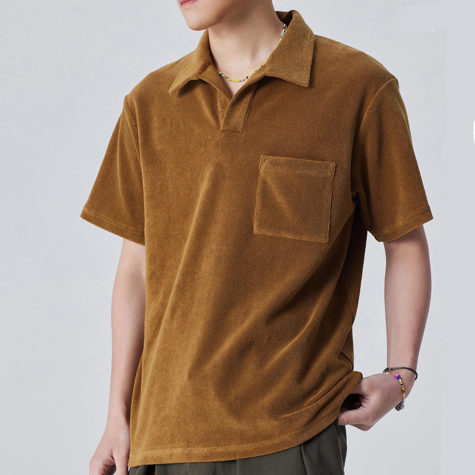 Wholesale Oem Unisex Polo Shirt Blank Sport Custom Printing Logo Design Cotton Towel Fabric Plain Mens Golf Polo T Shirts