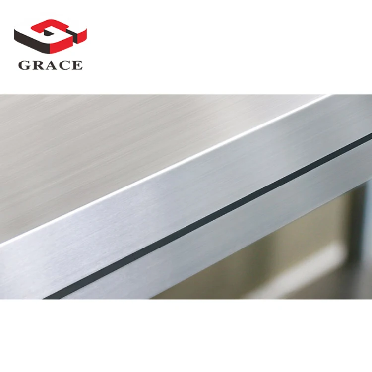Commercial Restaurant Buffet Operation Table Durable Stainless Steel Working Table with Back