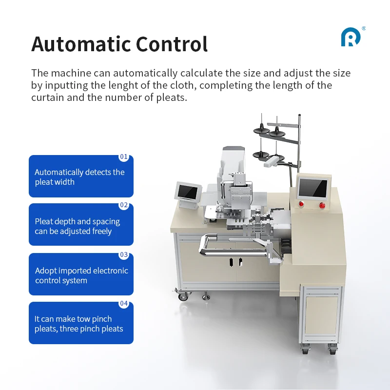 High-efficiency electronically controlled intelligent brother machine head Automatic curtain pleating machine