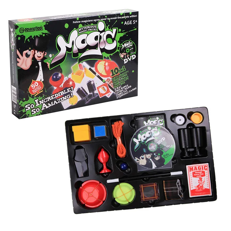 Great Quality Big Magic box Sets 50 Magic Tricks Game For Sale