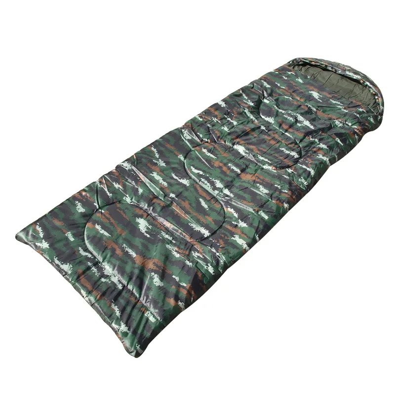 Four seasons can use camouflage sleeping bag outdoor mountaineering camping single envelope waterproof sleeping bag