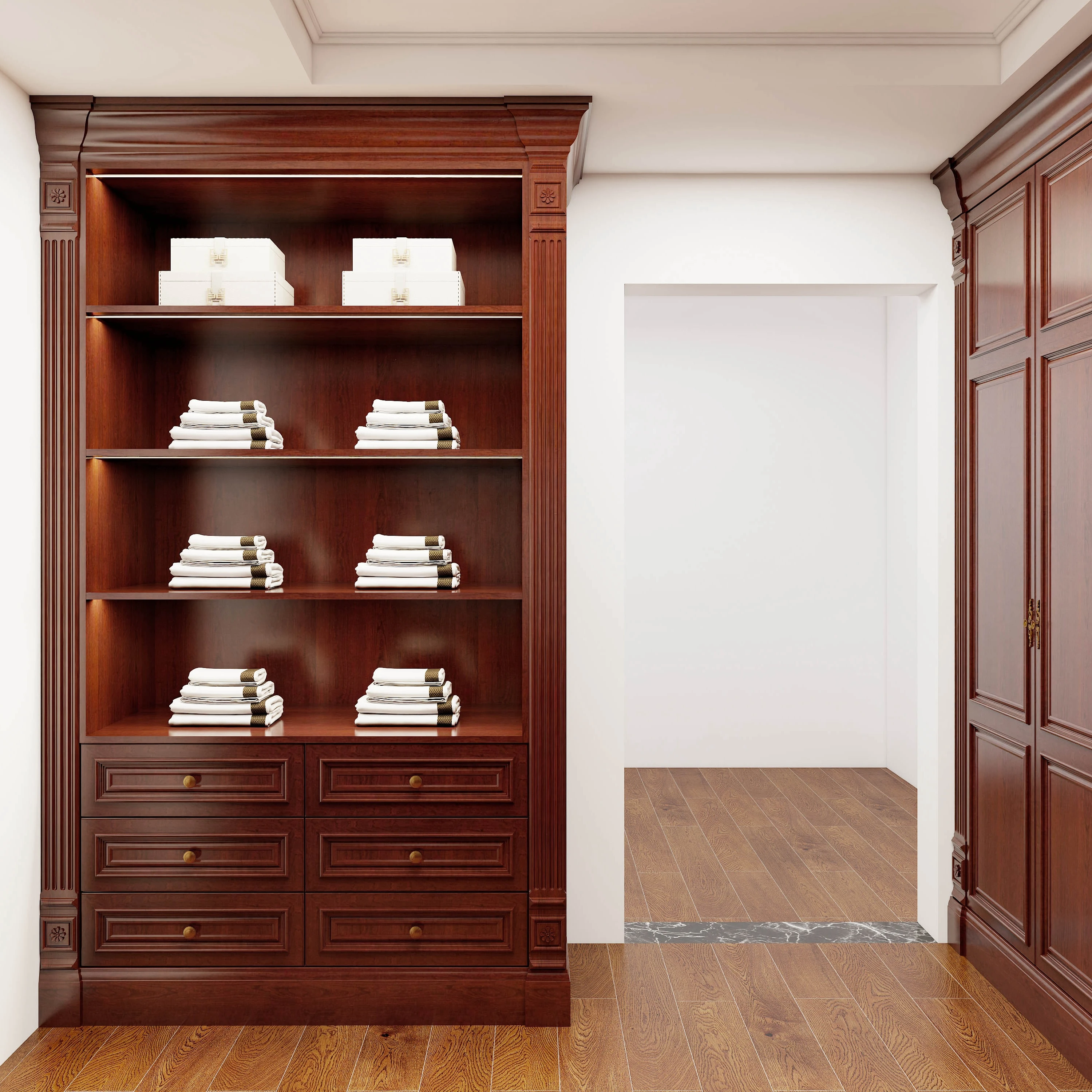 Solid wood with painting closet storage wardrobe customize almirah wardrobe birch cupboards for bedroom wardrobe