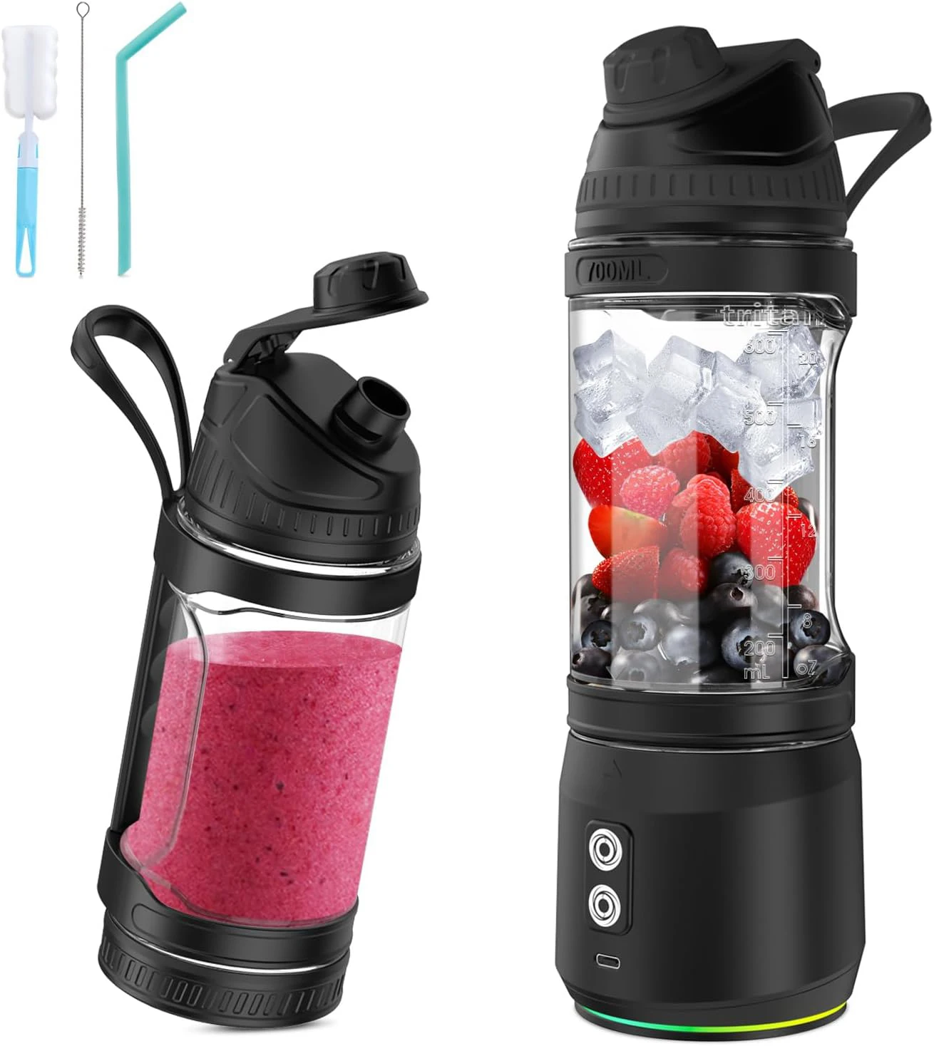 Factory Direct Supply New 700ml  Electric USB Rechargeable Portable Blender USB Protein Blender Portable Mini Blender