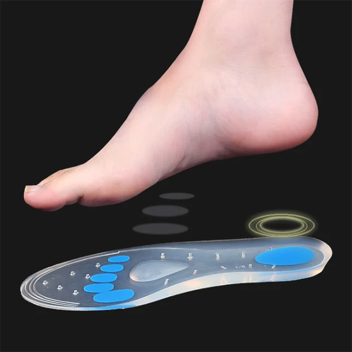Massaging Silicone Insoles Magnetic Massage Foot Therapy Reflexology Pain Relief Gel Shoe Insoles For Weight Loss