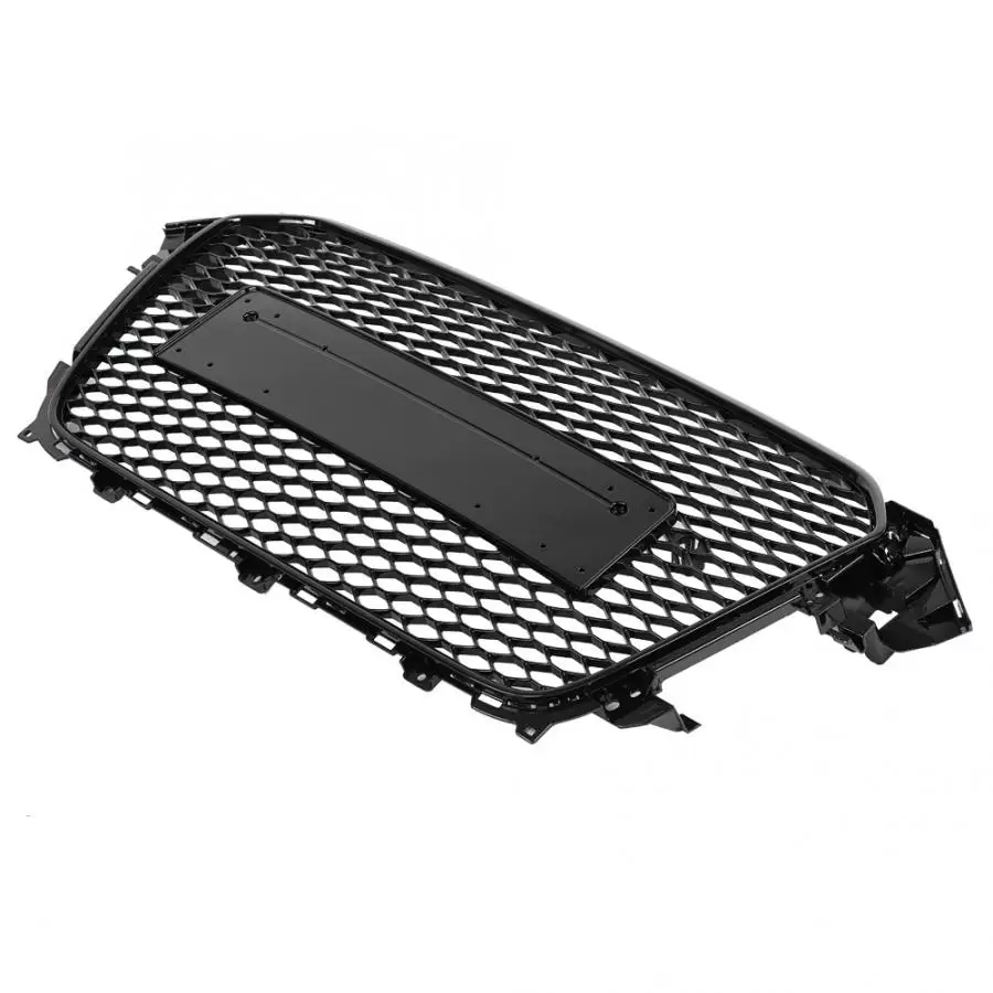 For RS4 Style Front Sport Hex Mesh Honeycomb Hood Grill Gloss Black for Audi A4/S4 B8.5 2013 2014 2015 2016 auto accessories