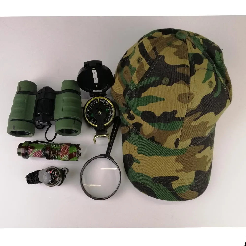 Kids Outdoor Adventure Camping Kit & Bug Catcher Kit with Fishing Net, Bug Viewer, Bug Catcher for Children Gift