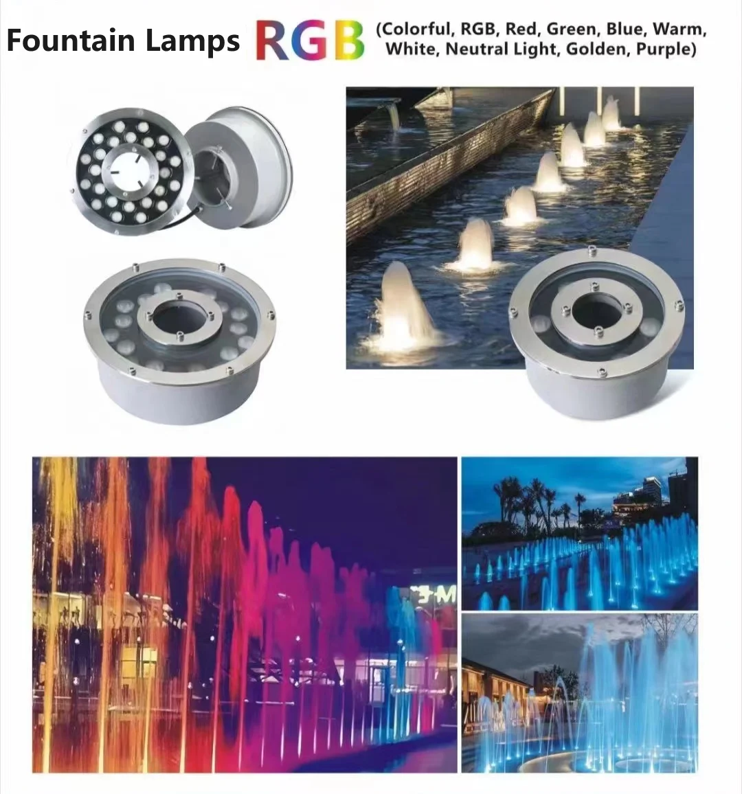 Anti glare dimmable  RGB 12V24V110V220V Waterproof Recessed inserted Buried Lights  Landscape lighting underground light