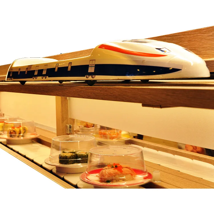 Суши поезда мобильный конвейер Таблица кормление системы компьютер еда Таблица dinning доставки стол с 304