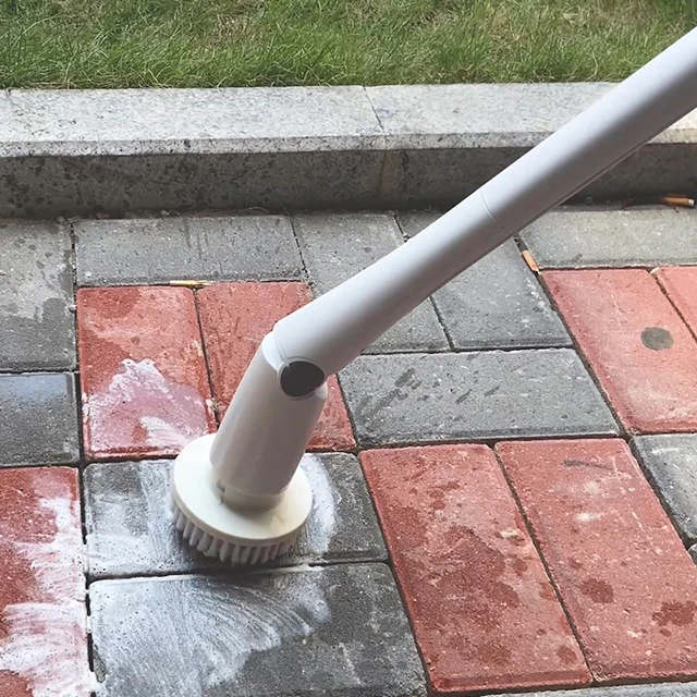 Handheld portable electric spin scrubber brush reviews electric spin scrubber made in usa with 4 brush heads