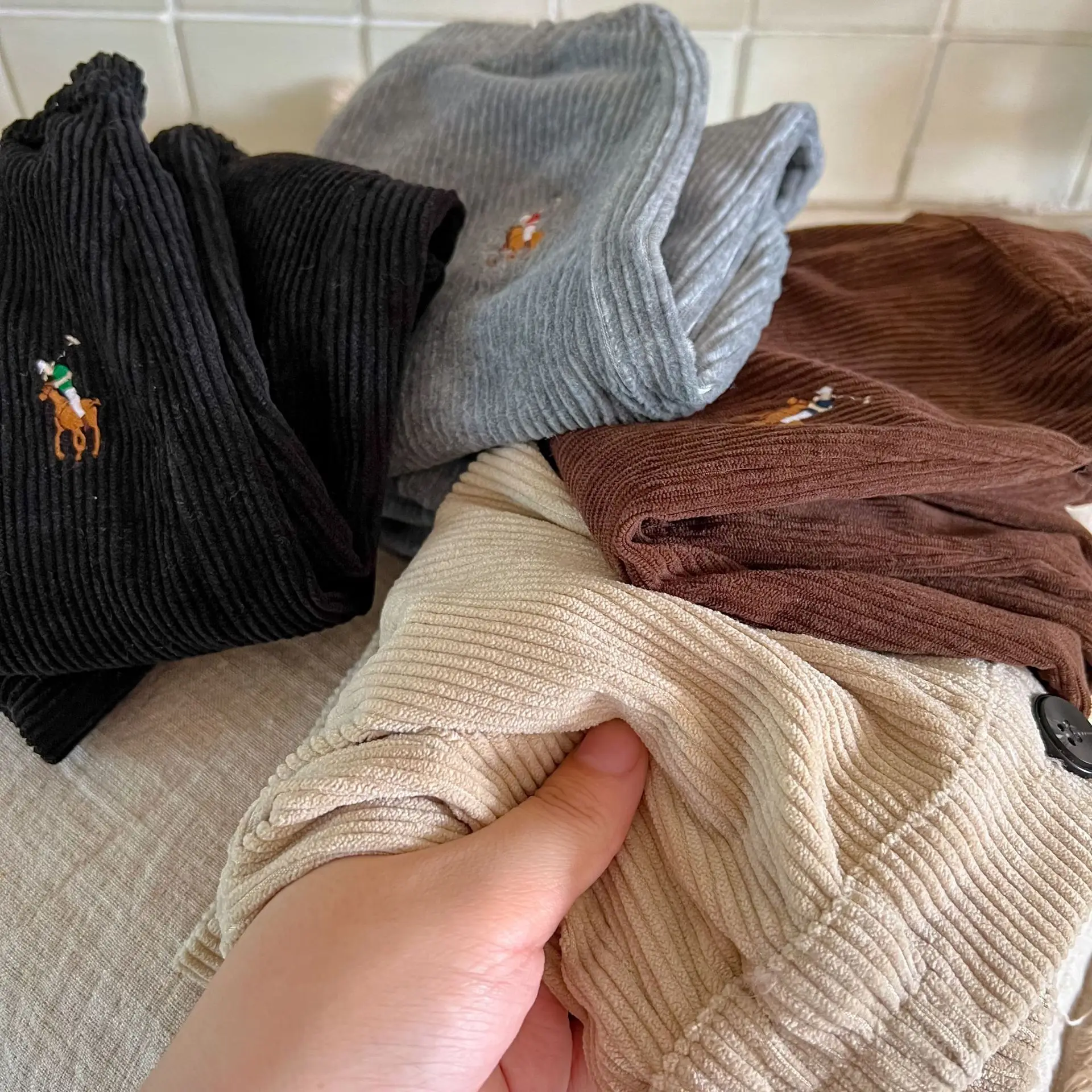 Winter Autumn Clothes Girls Trousers for baby boys harem pants toddlers thick warm fleece good Children Pants corduroy Kids