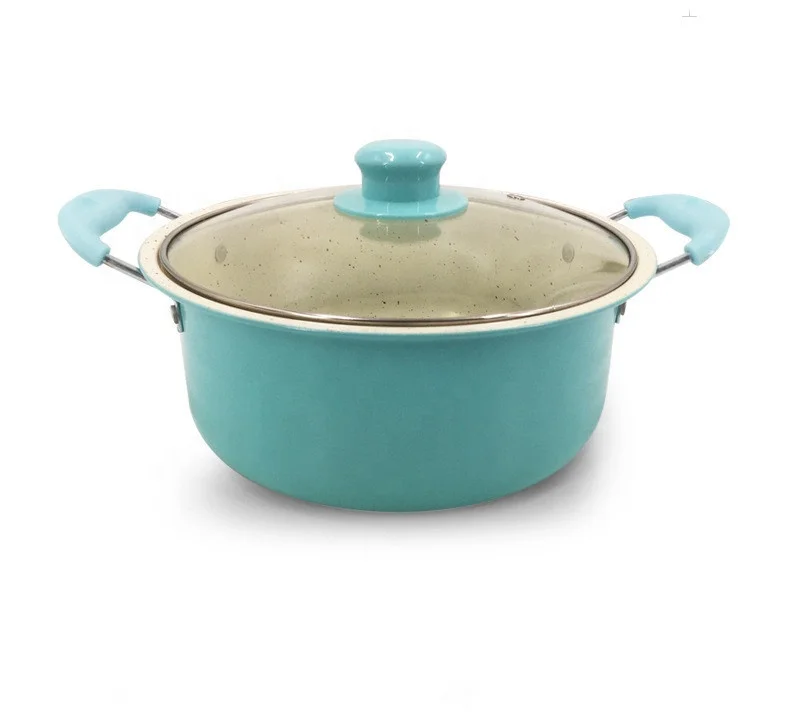 13Pcs Cookware Sets Nonstick Aluminum Green Marble Effect Coat with Tempered Glass Lid Cook Ware Set