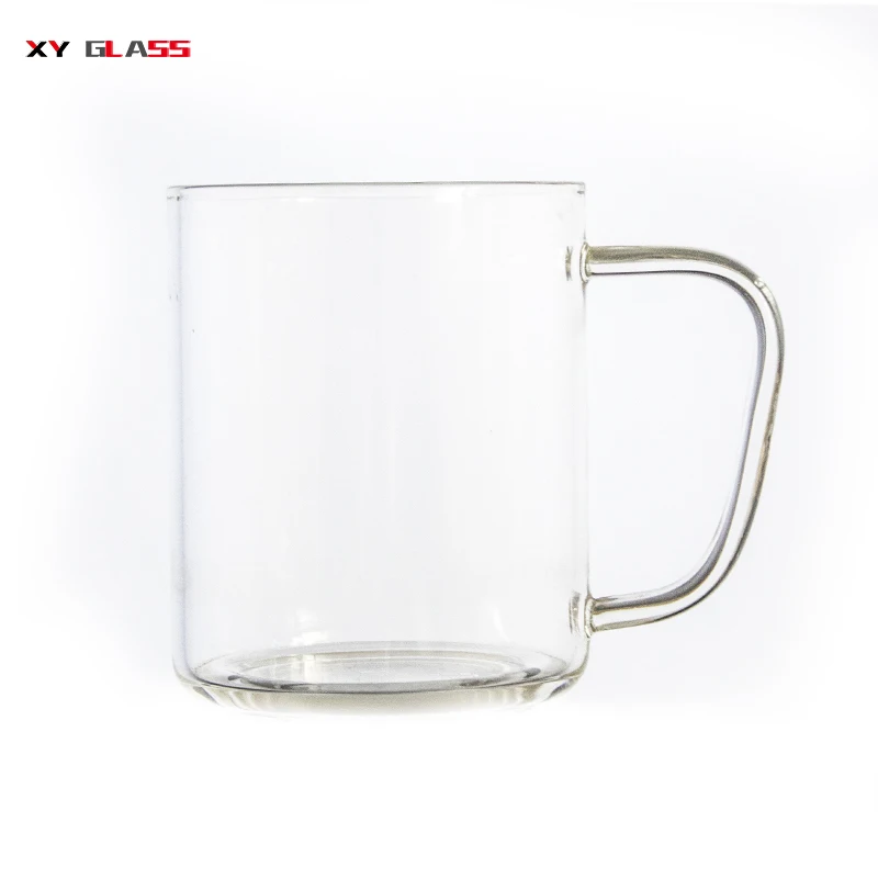 promotional high borosilicate heat resistant thick bottom handmade glass tea  mug