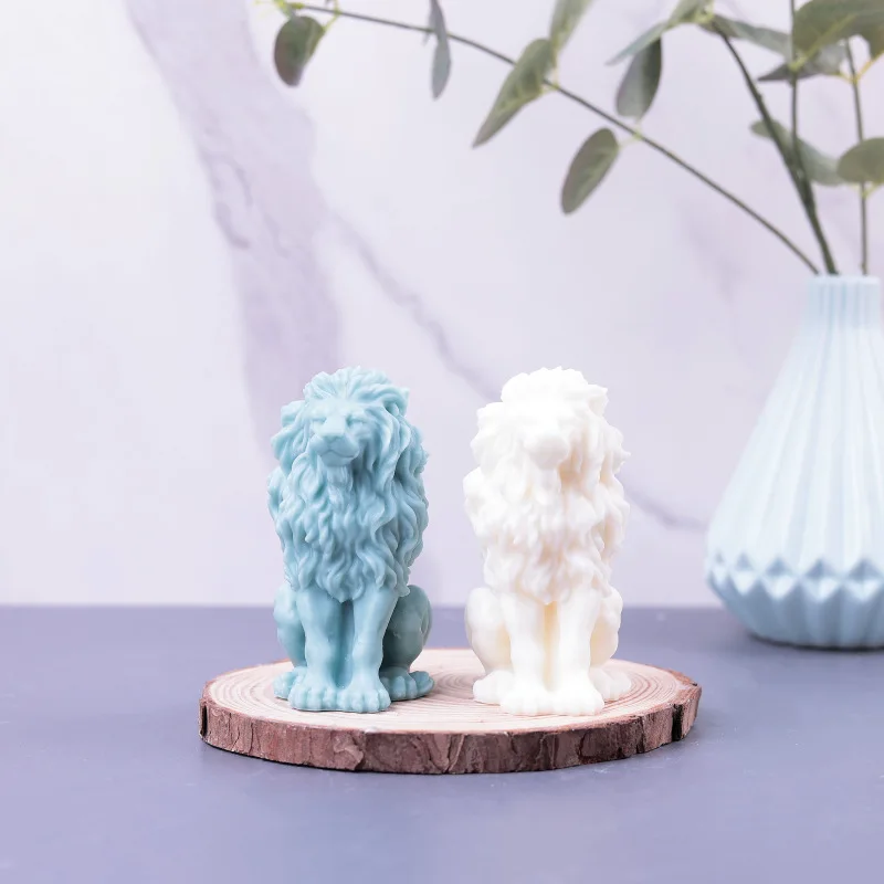 Early Riser Lion shape candle soap aromatherapy animal plaster silicone mold resin mold
