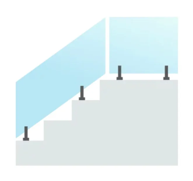 hot sell railing for stairs stainless steel spigot square base plate duplex2205 glass spigot fence railing clamp