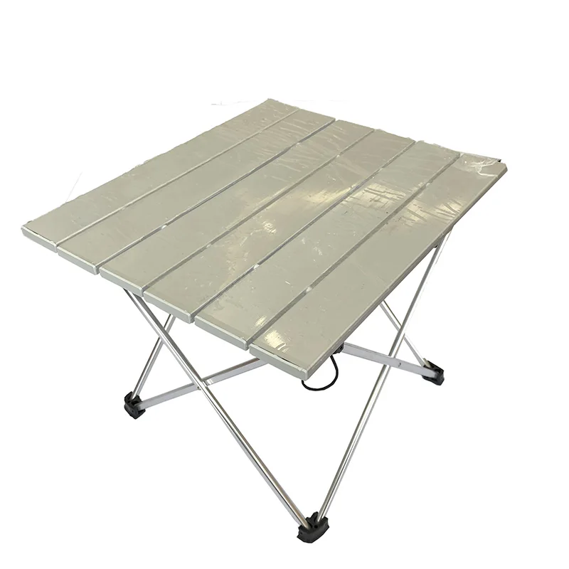 aluminum alloy folding camping table roll up easy carry  take up ultralight lightweight outdoor use BBQ camping  picnic table