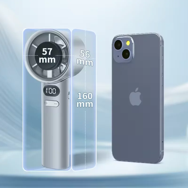 Handheld Portable Electric Fan High Speed Rechargeable Air Circular Hand Fan USB Rechargeable