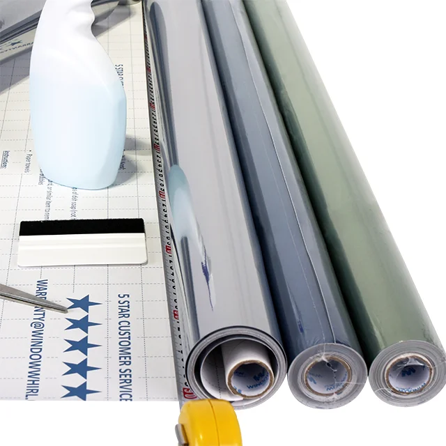HOMIDEK Heat Control PVC Static Cling Sun Insulation UV Blocking Solar Home Office Glass Window Film