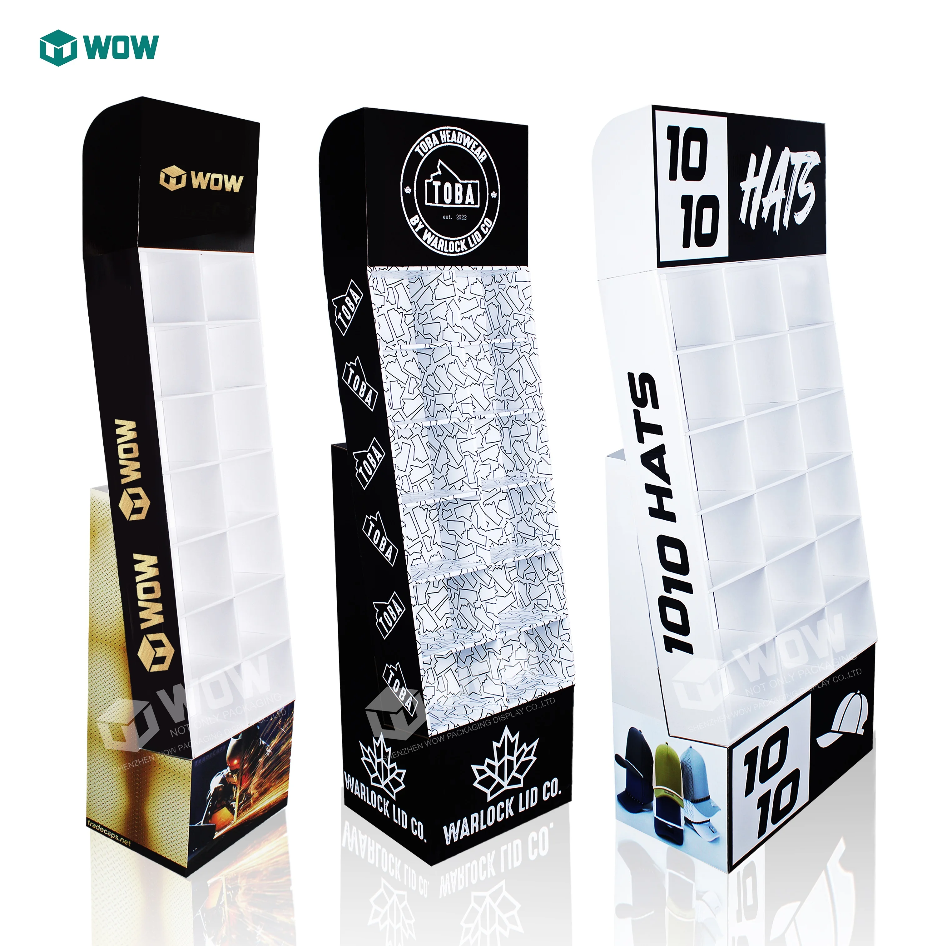 Corrugated Helmet Display Rack Retail Store Recyclable Cardboard POP Helmet Display Stand for Merchandising