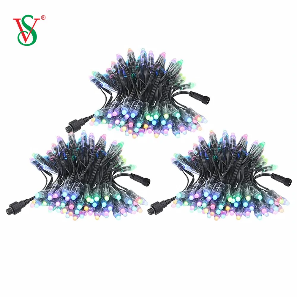 WS2811IC RGB 12mm LED String Full Color 12V LED Pixels Module Waterproof IP68 Point Light