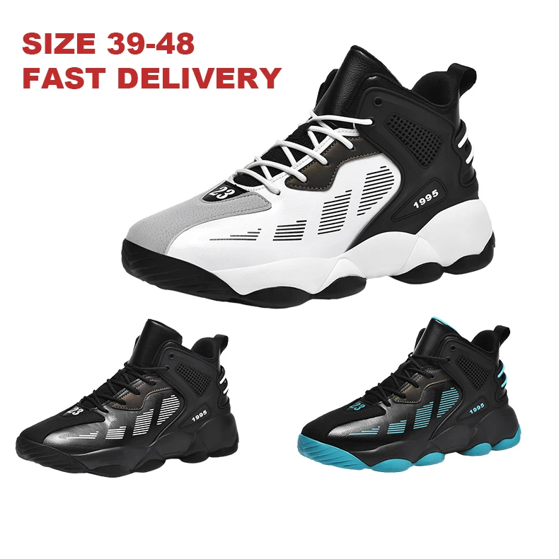 Brand Logo Custom Professional Men Outdoor Blank Sports Sneakers High Top Plus Large Size US 13 14 EU 47 48 Basketball Shoes