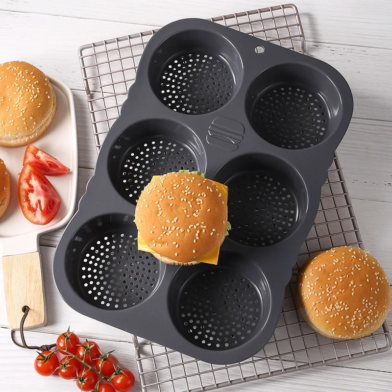 Hot Sale Silicone 6-hole Hamburger Bun And Silicon Burger Mold Available On Global Digital Export Platform