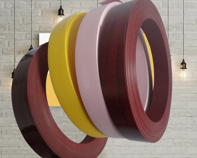 wood grain flexible edging tape pvc edge banding strips for furniture