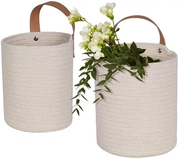 QJMAX Collapsible Household Hanging Wall Basket To Storage Fruits,Plant Or Flower