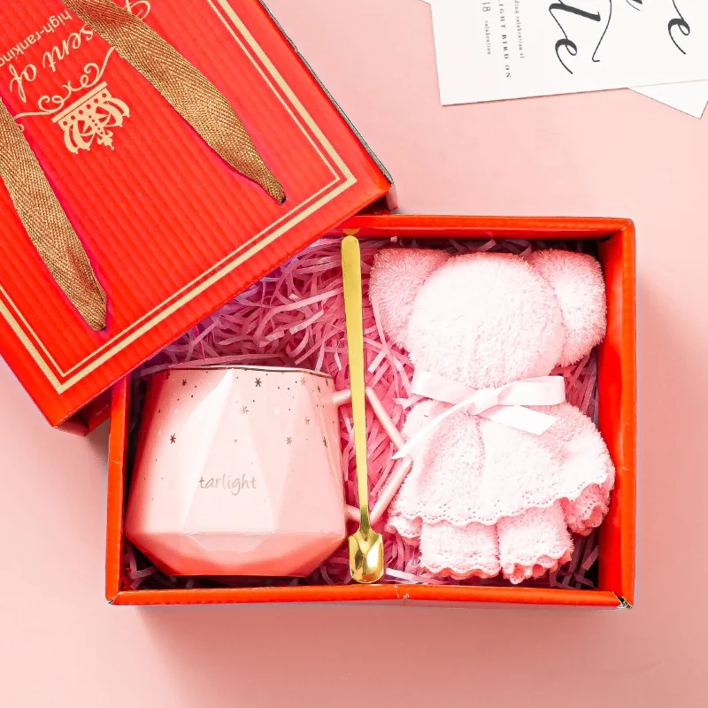 Pink style gifts value sets for newborn baby kids mug