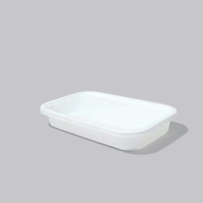 400ml Black Microwave Safe 1 Compartment Disposable Plastic Containers Lunch Box With Lids