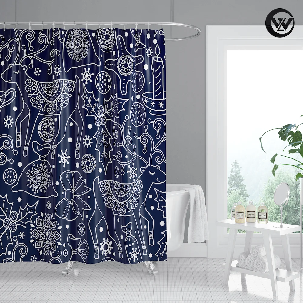 Waterproof Christmas Gift Free Shipping Children Bath Shower Curtains Liner, Fashion Cartoon Cute Bathtub Bathroom Curtain/