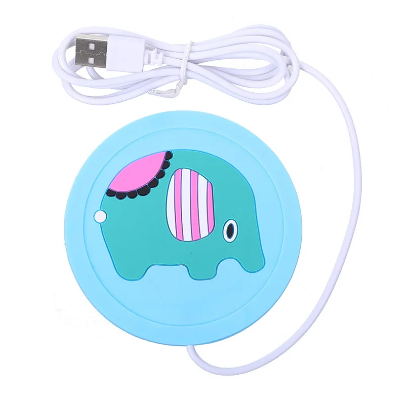 
Cartoon creative heating heated warmer silicone pvc electric Insulation usb coaster 
