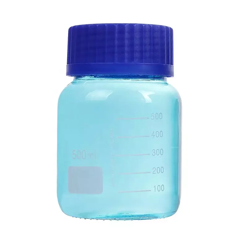 Круглые Бутылки Из Боросиликатного янтарного прозрачного стекла, 25 мл, 50 мл, 100 мл, 250 мл, 500 мл, 1 л, лабораторные реагенты